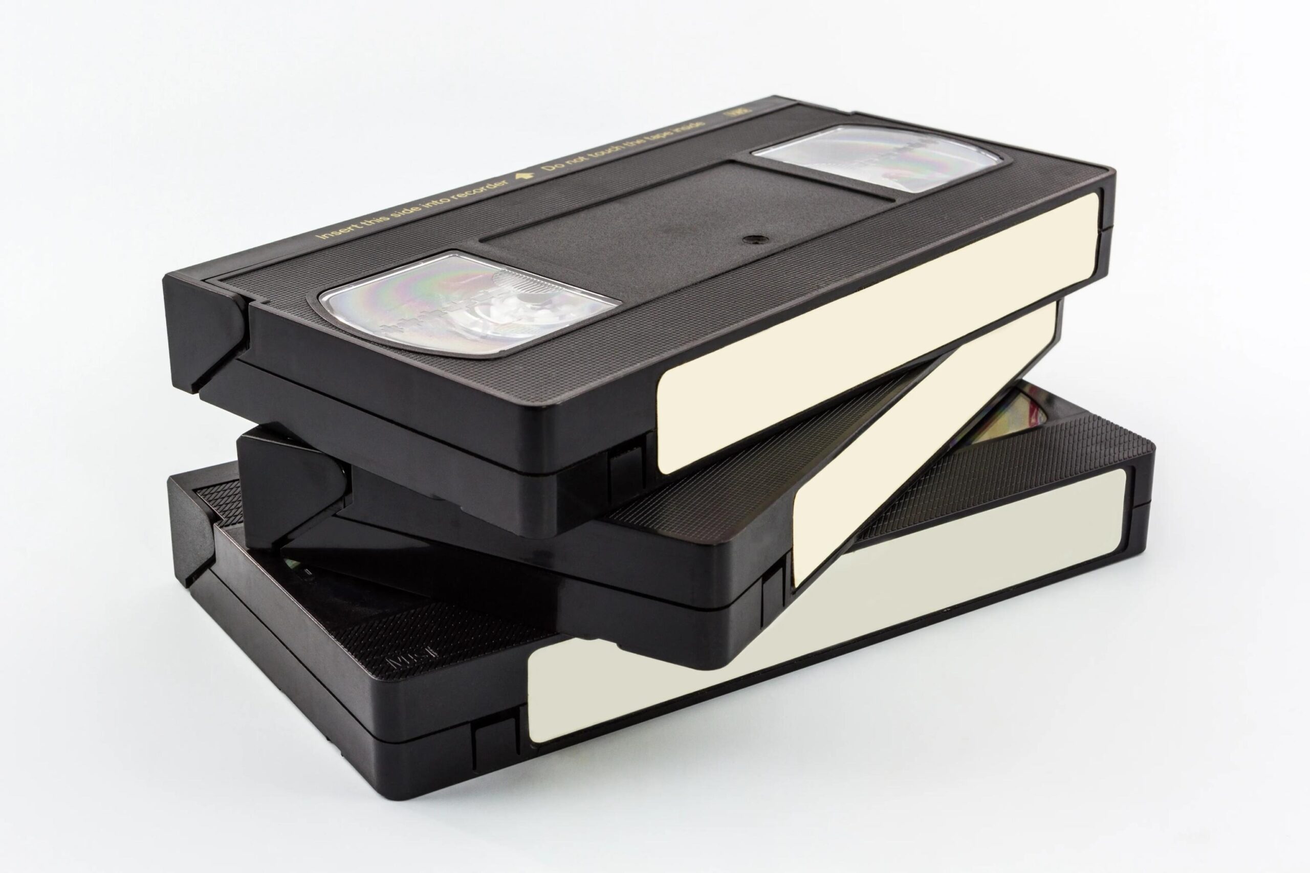 An Image of a stack of VHS tapes